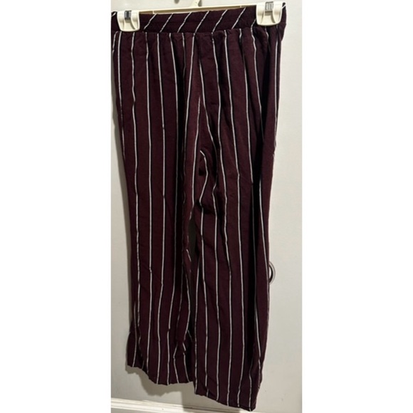 Tilly's Sky & Sparrow Striped Red/Burgundy Striped Parallel Tight Bellbottoms - Picture 13 of 15